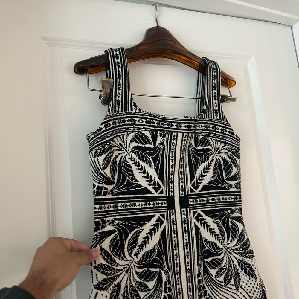 Farm Rio Off-White Scarf Knit Mini Dress - Picture 2 of 7
